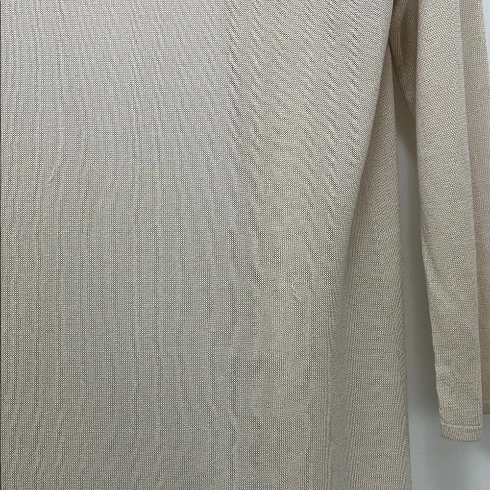 J. Jill Wearever Collection Cream Lightweight Knit Open Cardigan - Size Medium